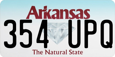 AR license plate 354UPQ