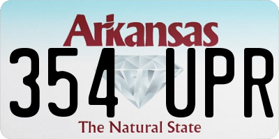 AR license plate 354UPR
