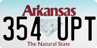 AR license plate 354UPT