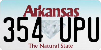 AR license plate 354UPU