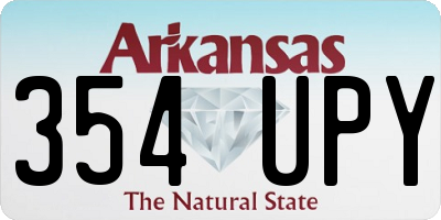 AR license plate 354UPY