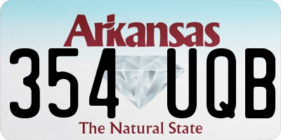 AR license plate 354UQB