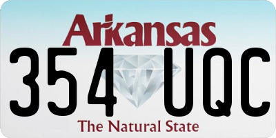 AR license plate 354UQC