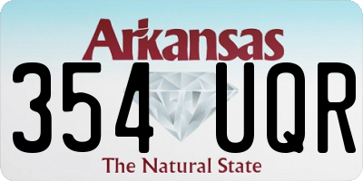 AR license plate 354UQR
