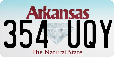 AR license plate 354UQY