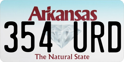 AR license plate 354URD