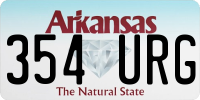 AR license plate 354URG