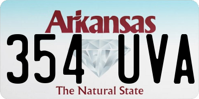 AR license plate 354UVA