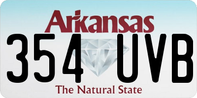 AR license plate 354UVB