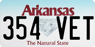 AR license plate 354VET