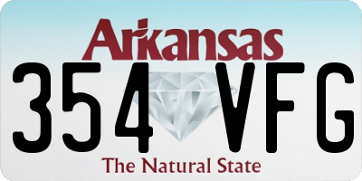 AR license plate 354VFG