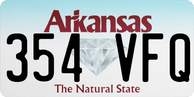 AR license plate 354VFQ