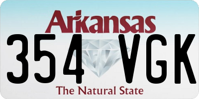 AR license plate 354VGK