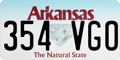 AR license plate 354VGO