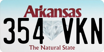 AR license plate 354VKN