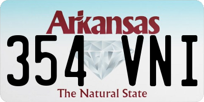 AR license plate 354VNI