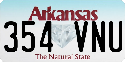 AR license plate 354VNU
