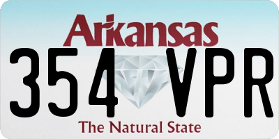 AR license plate 354VPR