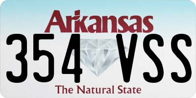 AR license plate 354VSS