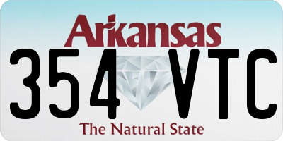AR license plate 354VTC