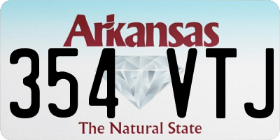 AR license plate 354VTJ