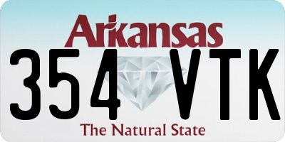 AR license plate 354VTK