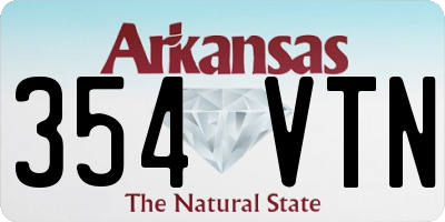 AR license plate 354VTN