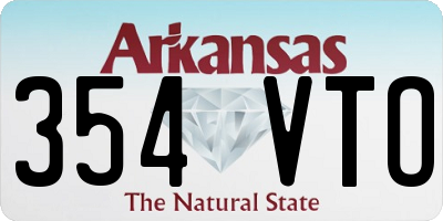 AR license plate 354VTO