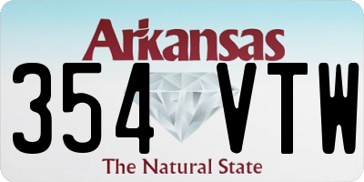 AR license plate 354VTW