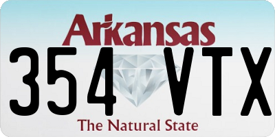 AR license plate 354VTX