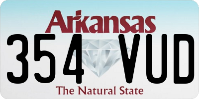 AR license plate 354VUD