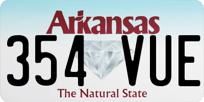 AR license plate 354VUE