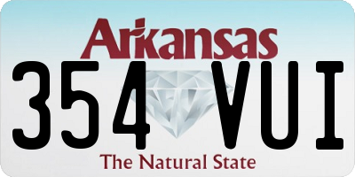 AR license plate 354VUI