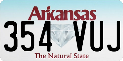 AR license plate 354VUJ