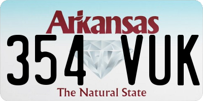 AR license plate 354VUK