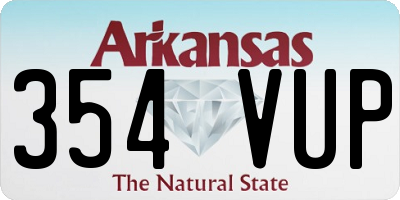 AR license plate 354VUP