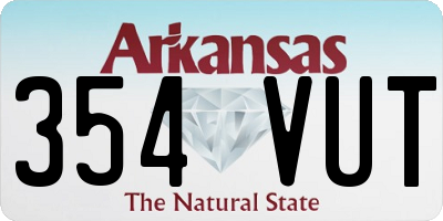 AR license plate 354VUT