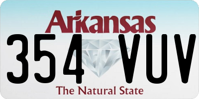 AR license plate 354VUV