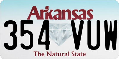 AR license plate 354VUW
