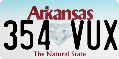 AR license plate 354VUX