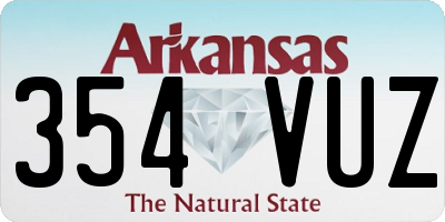 AR license plate 354VUZ