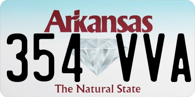 AR license plate 354VVA