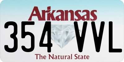 AR license plate 354VVL
