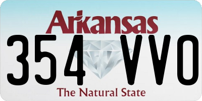 AR license plate 354VVO