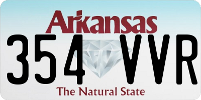 AR license plate 354VVR