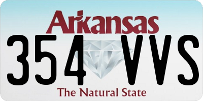 AR license plate 354VVS
