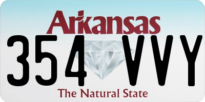 AR license plate 354VVY