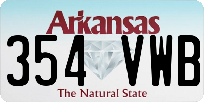 AR license plate 354VWB