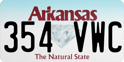 AR license plate 354VWC