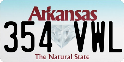 AR license plate 354VWL